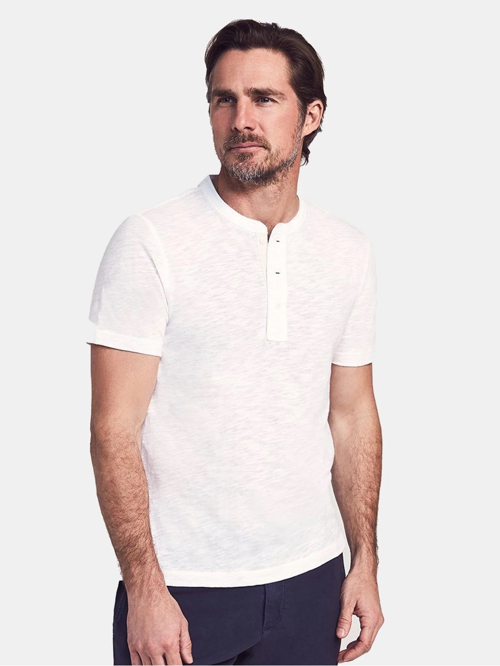 Faherty Men's Short-Sleeve Heather Henley Tee